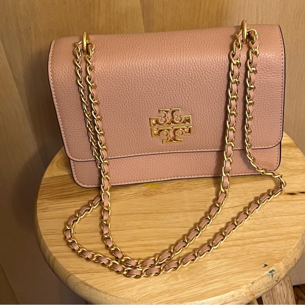 Tory Burch Pink Leather Chain Crossbody Bag